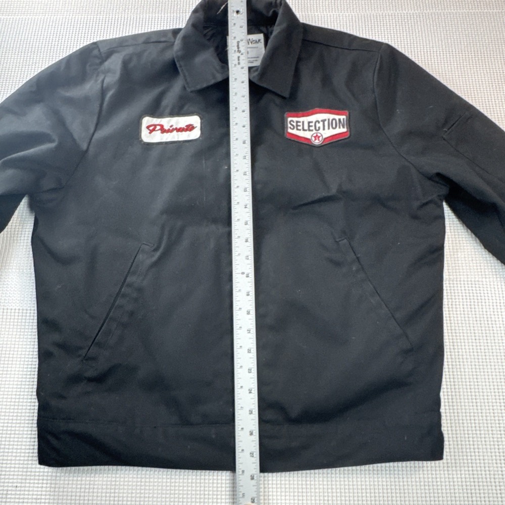 (534) Shaka Wear Work Jacket Mens M Black Private Motors Quilted - Picture 9 of 16